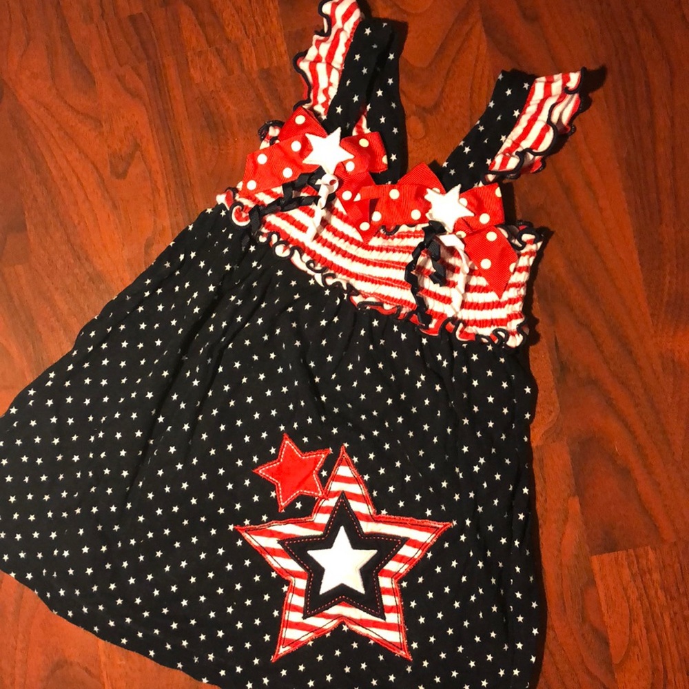 Red, White, & Blue Patriotic Toddler Dress